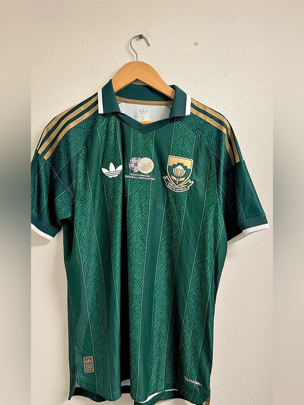 adidas South Africa Away Authentic Jersey Green & Gold